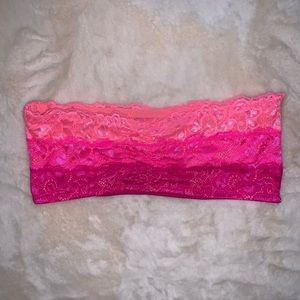 Lace strapless bandeau